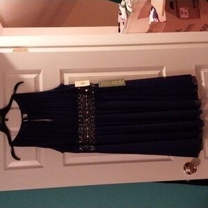 Blue Special Occasion Knee Length Dress Size 14